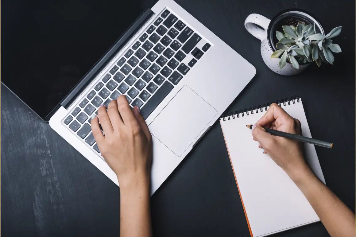 laptop writing